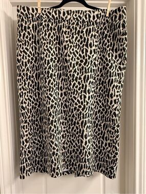 LOFT Leopard Print Pencil Skirt // Sz XXL
